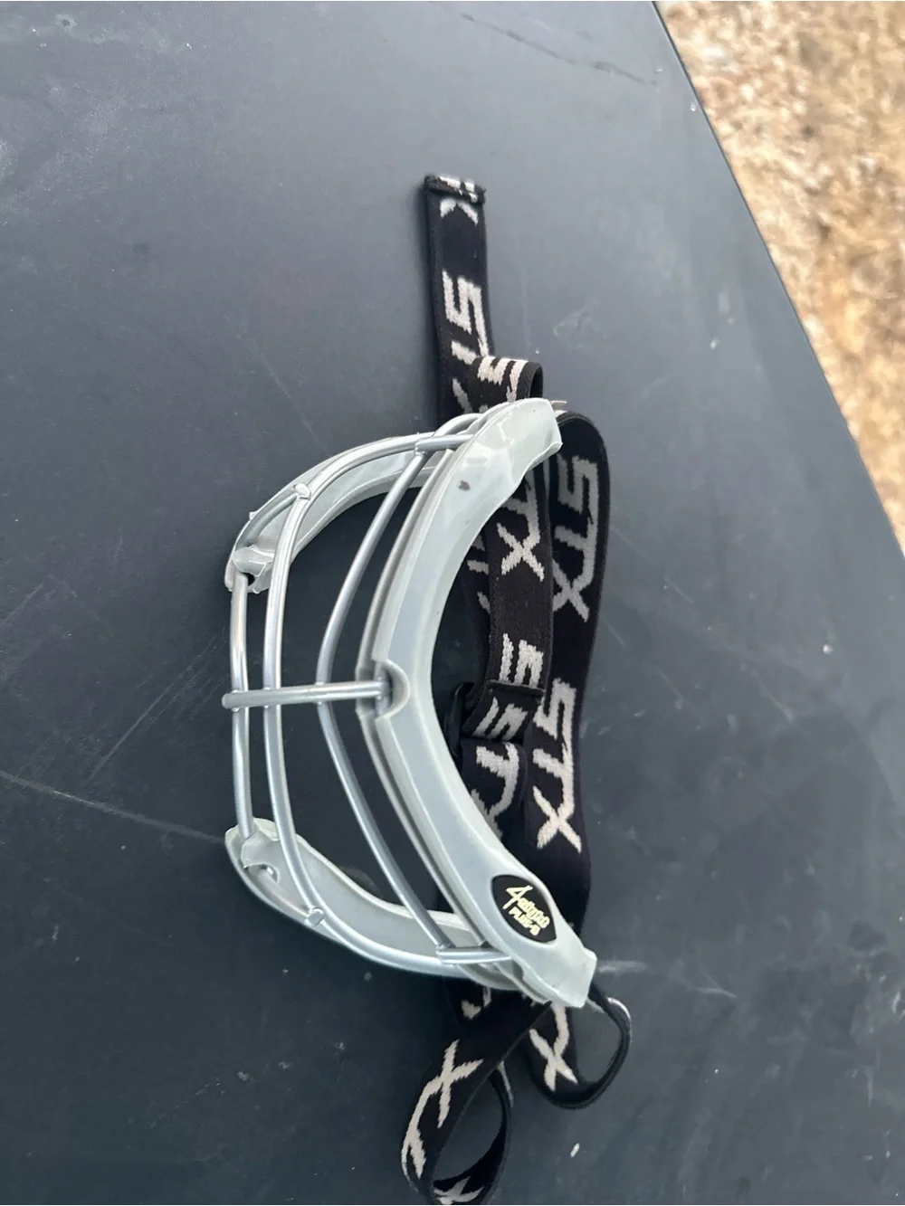 Youth Lacrosse Face Mask Guard in Light Gray